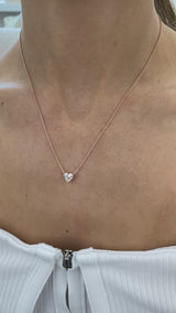 Diamond Pendant Necklace 3 ct Rose Gold