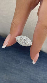 Diamora Engagement Ring 3.9ct TCW, White Gold 14K