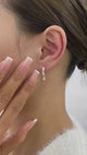 Diamond Dangle Earrings 1.3 ct White Gold