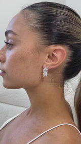 Diamond Drop Earrings 3.1 ct White Gold