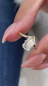 Hiro Engagement Ring 2ct TCW, 14K Gold