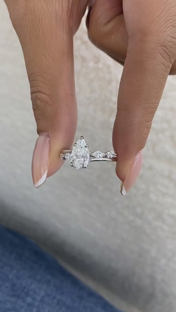 Engagement Ring 1.60 Carat White Gold