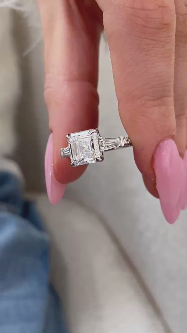 Luciana Asscher Engagement Ring, 4.25ct TCW
