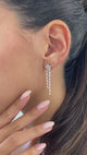 Diamond Drop Earrings 2.1 ct White Gold