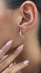 Diamond Hoop Earrings 0.7 ct Rose Gold