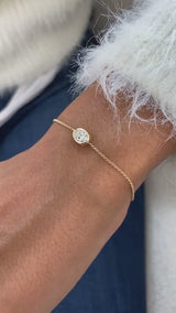 Diamond Chain Bracelet 0.5 ct Yellow Gold