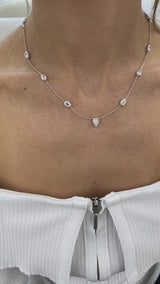 Diamond Chain Necklace 3.6 ct White Gold