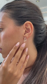 Diamond Chandelier Earrings 1.1 ct Rose Gold