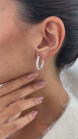 Diamond Hoop Earrings 2.3 ct White Gold