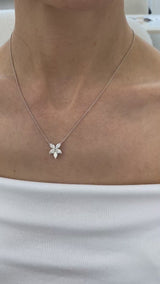 Diamond Pendant Necklace 1.2 ct White Gold