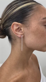 Diamond Drop Earrings 1.4 ct Rose Gold