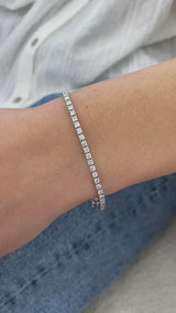 Diamond Tennis Bracelet 2.9 ct White Gold