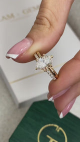 Millie-set Bridal Set Rings Set 2ct TCW, 14K Gold