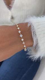 Diamond Link Bracelet 1.7 ct Yellow Gold