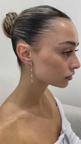 Diamond Drop Earrings 1.4 ct Rose Gold