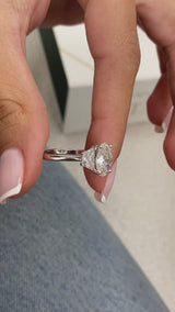 Bari Engagement Ring 2.4ct TCW, 14K Gold