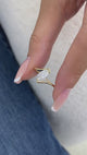Diamond Solitaire Fashion Ring 0.85 ct TCW, Yellow Gold 14K