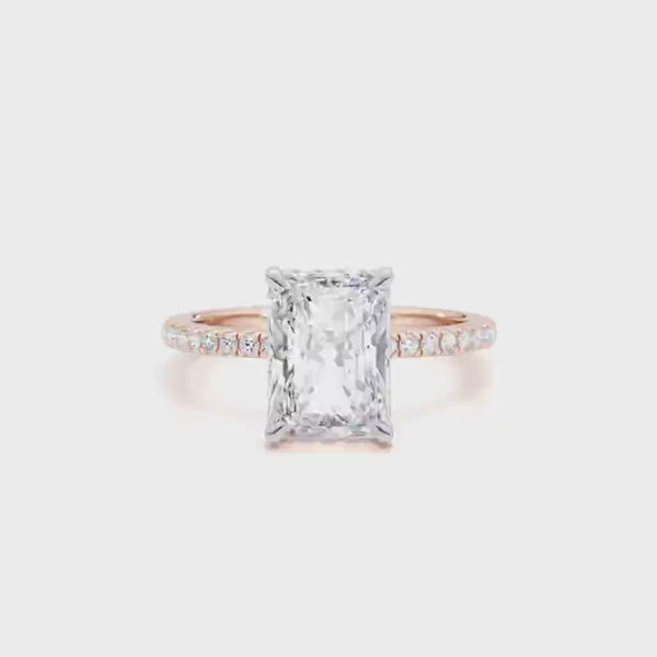 Melani - Radiant Cut 2.80 Carat Diamond Engagement Ring