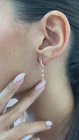 Diamond Drop Earrings 0.5 ct Rose Gold