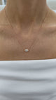 Diamond Pendant Necklace 1.03 Carat Rose Gold 14K