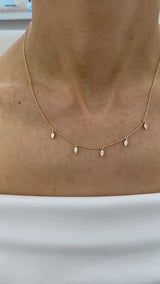 Diamond Charm Necklace 0.5 ct Yellow Gold