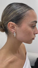 Diamond Dangle Earrings 3.5 ct White Gold