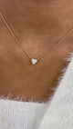 Romantic Necklace 1 ct TCW , Solid Gold 14k