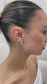 Diamond Huggie Earrings 1.2 ct White Gold