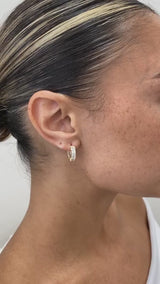 Diamond Hoop Earrings 2.5 ct Yellow Gold