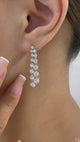 Diamond Dangle Earrings 4.9 ct White Gold