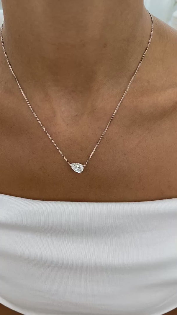 Diamond Pendant Necklace 2 ct White Gold