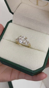 Giulia Engagement Ring 3ct TCW, 14K Gold