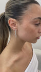 Diamond Drop Earrings 2.9 ct White Gold