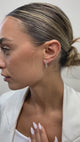 Diamond Hoop Earrings 1 ct Yellow Gold
