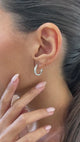 Diamond Hoop Earrings 0.8 ct White Gold
