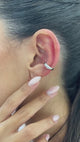Diamond Cuff Single Earring 0.2 ct TCW, White Gold