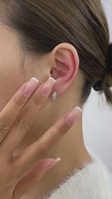 Diamond Huggie Earrings 0.6 ct White Gold