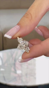 Aska Engagement Ring 3ct TCW, 14K Gold