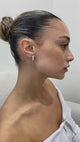 Diamond Hoop Earrings 1.4 ct White Gold