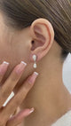 Diamond Drop Earrings 2.3 ct White Gold