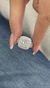 Alba Diamond Engagement Ring, 14K Gold