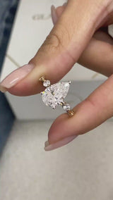 June Engagement Ring 2.35 Carat Yellow Gold