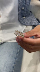 Diamond Band Ring 3.01 Carat Yellow Gold