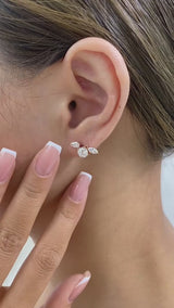 Diamond Stud Earrings 2.1 ct Rose Gold