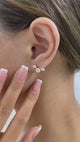Diamond Stud Earrings 2.1 ct Rose Gold
