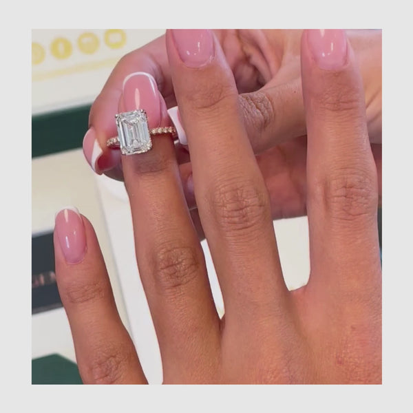 chloe - Emerald Cut 4.35 Carat Diamond Engagement Ring