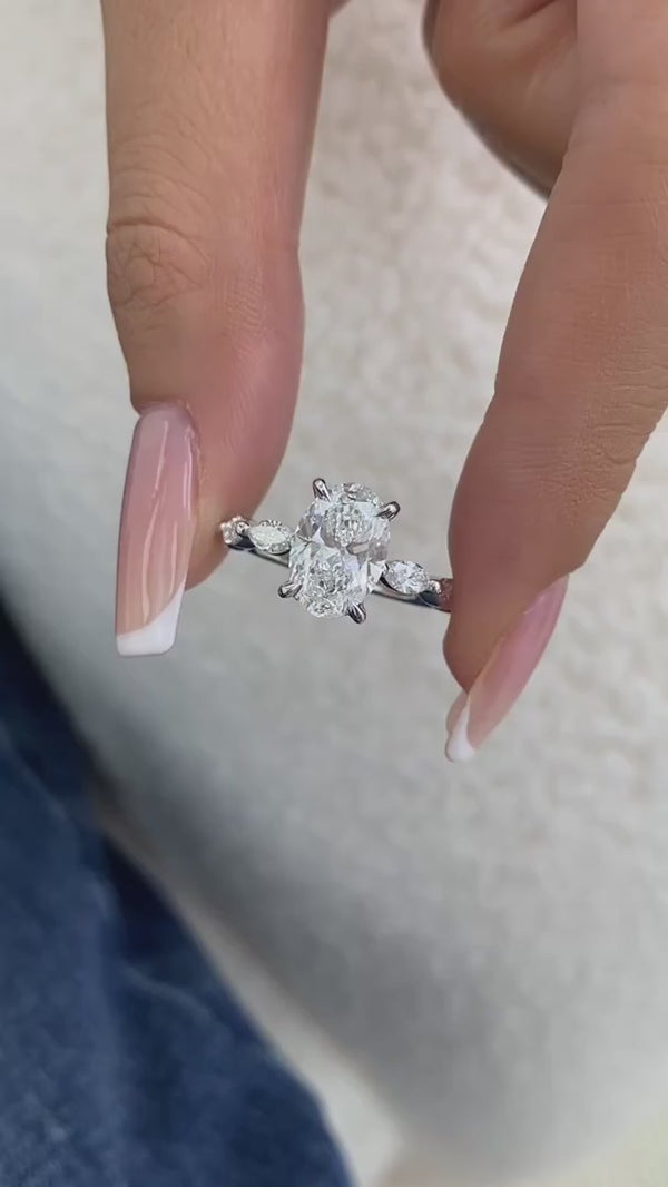 Eiravelle Diamond Engagement Ring White Gold 18k