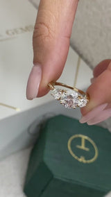 Andrea Engagement Ring 2.2ct TCW, 14K Gold