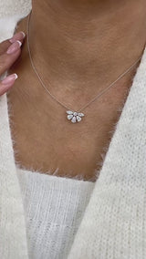 Diamond Pendant Necklace 1.5 ct White Gold