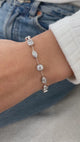 Diamond Link Bracelet 5 ct White Gold